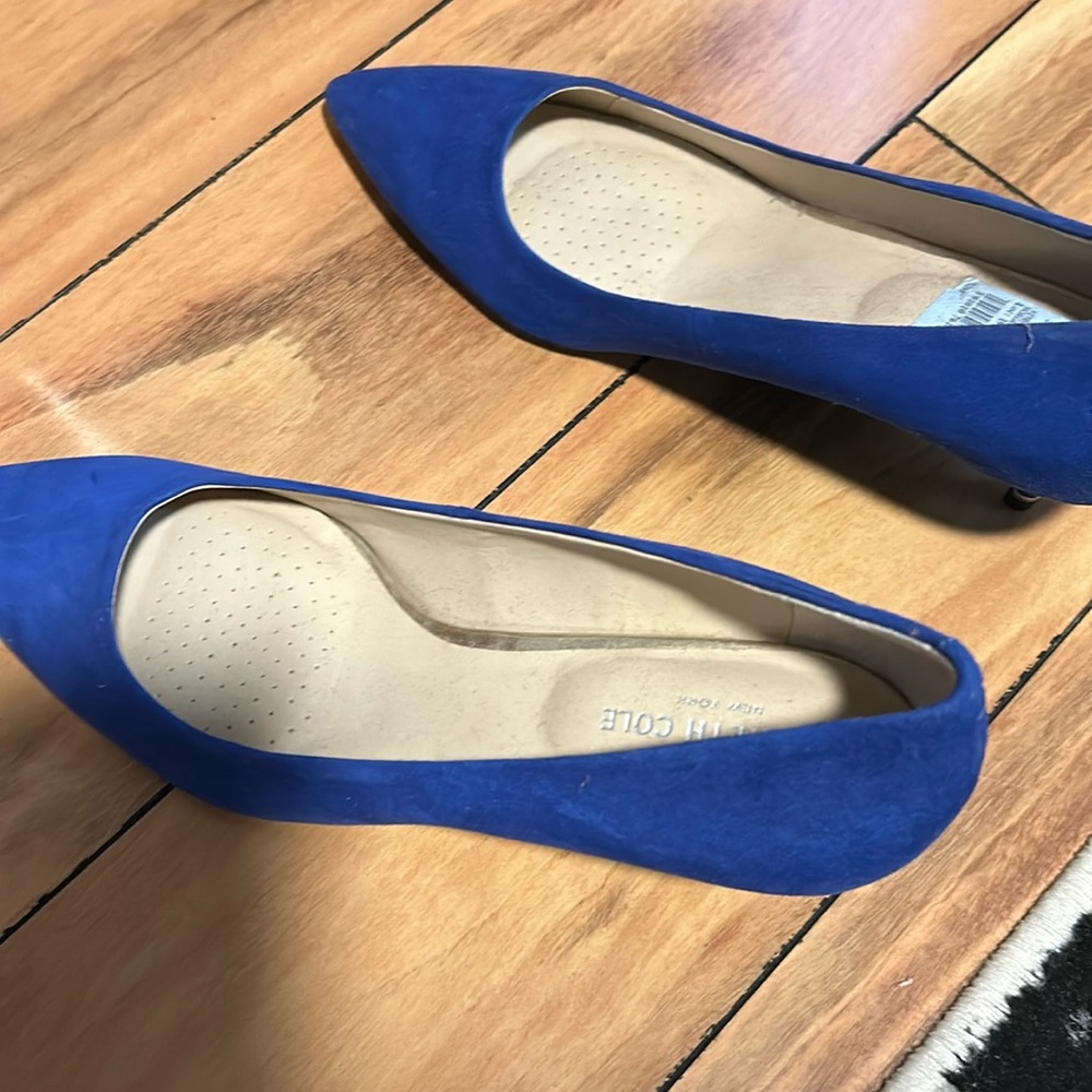 Kenneth Cole, kitten heal, cobalt blue